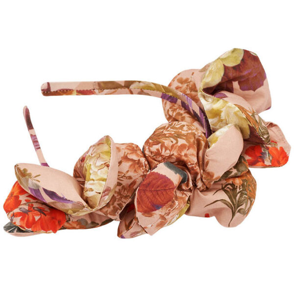 Christina Rohde Hårbøjle - Dusty Rose m. Blomster