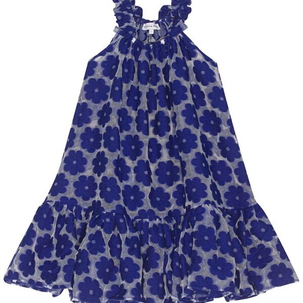 Christina Rohde Kjole - Blå m. Blomster