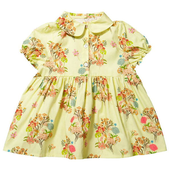 Christina Rohde Kjole - Gul m. Blomster