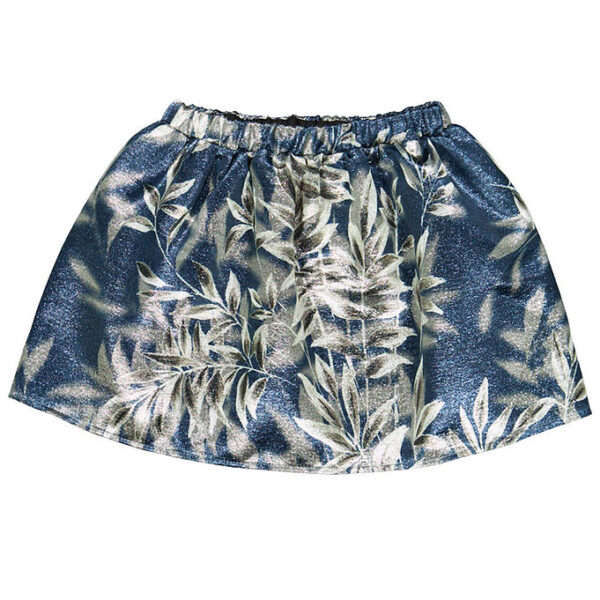 Christina Rohde Nederdel - Blå m. Sølv Blade