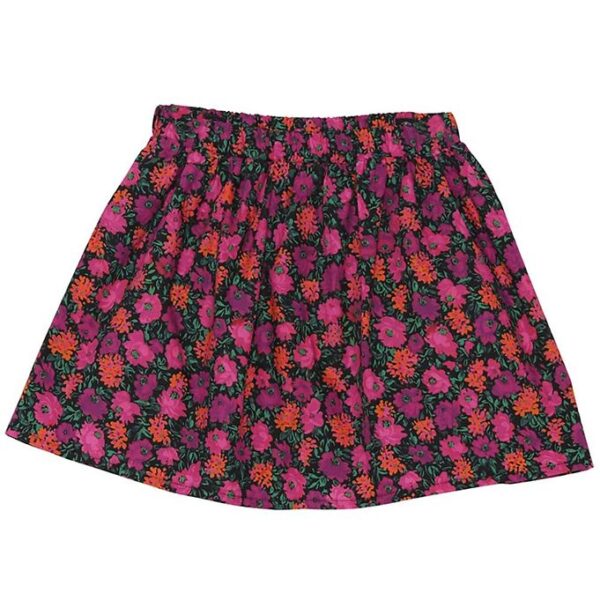 Christina Rohde Nederdel - Sort m. Blomster