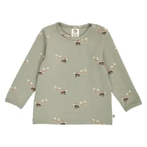 Christmas Bluse - Shadow/Deep green/Balsam cream - 68