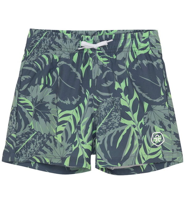 Color Kids Badeshorts - AOP - Iceberg Green
