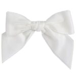 Condor Hårspænde - Velour - Sløjfe - 10x10 cm - Hvid