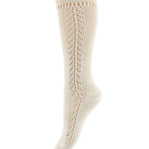 Condor Knæstrømper m. Hulmønster - Beige