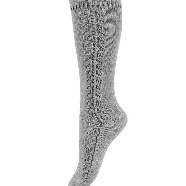Condor Knæstrømper m. Hulmønster - Gråmeleret