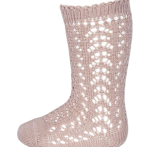 Condor Knæstrømper m. Hulmønster - Rosa