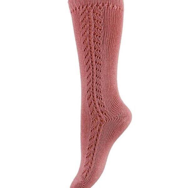 Condor Knæstrømper m. Hulmønster - Støvet Rosa Condor Knæstrømper m. Hulmønster - Støvet Rosa