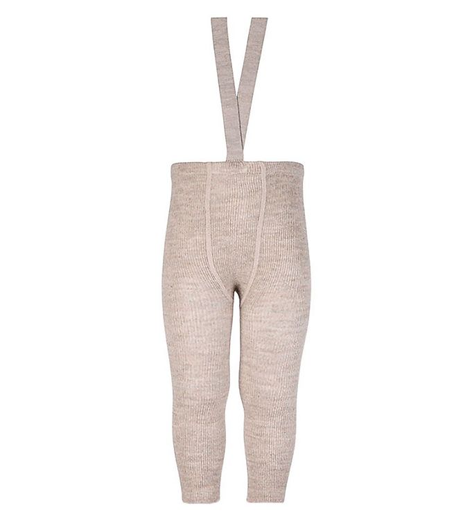 Condor Leggings m. Seler - Uld/Akryl - Beige Condor Leggings m. Seler - Uld/Akryl - Beige