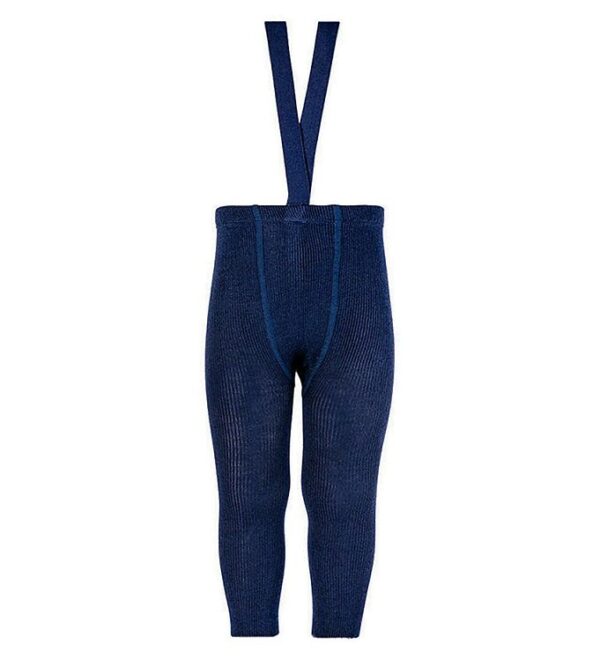 Condor Leggings m. Seler - Uld/Akryl - Navy Blue Condor Leggings m. Seler - Uld/Akryl - Navy Blue