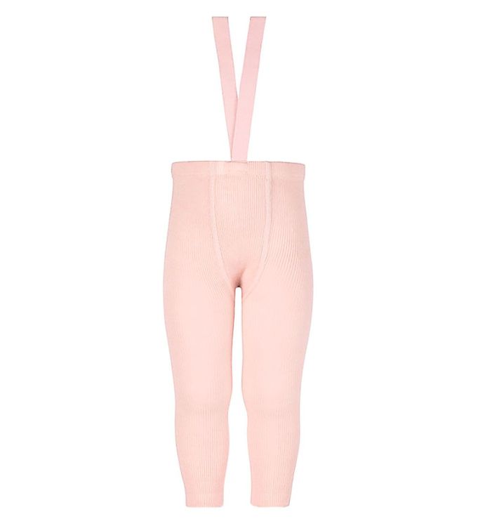 Condor Leggings m. Seler - Uld/Akryl - Pudderrosa Condor Leggings m. Seler - Uld/Akryl - Pudderrosa