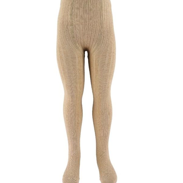 Condor Strømpebukser - Rib - Lys Brunmeleret