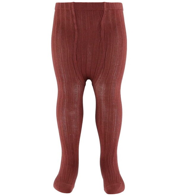 Condor Strømpebukser - Rib - Rustrød Condor Strømpebukser - Rib - Rustrød