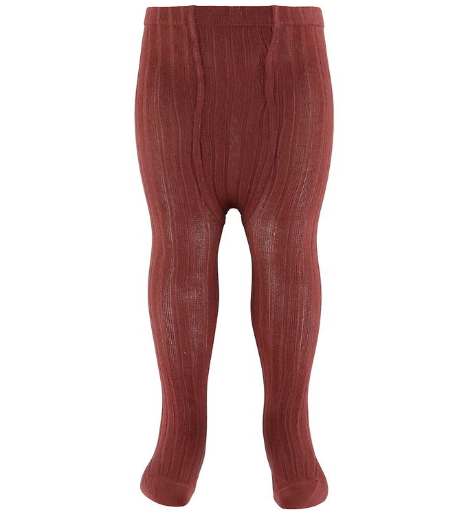 Condor Strømpebukser - Rib - Rustrød