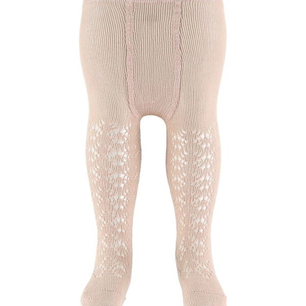 Condor Strømpebukser - Rosa m. Hulmønster Condor Strømpebukser - Rosa m. Hulmønster