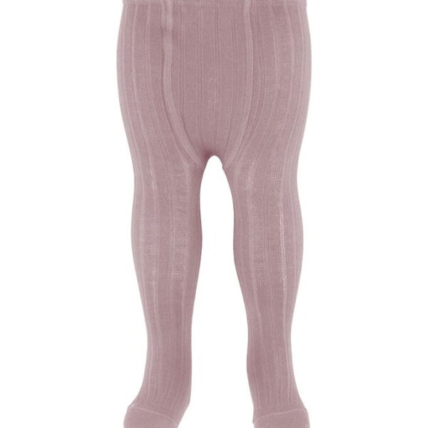 Condor Strømpebukser - Uld/Akryl - Rib - Støvet Rosa
