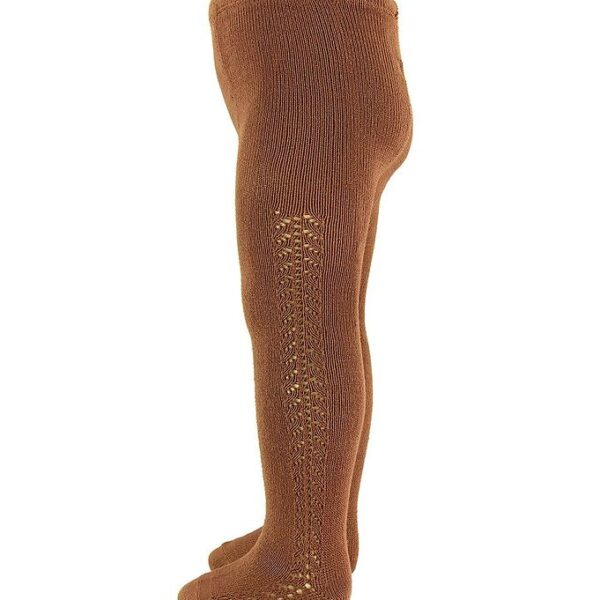 Condor Strømpebukser m. Hulmønster - Cognac