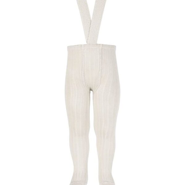 Condor Strømpebukser m. Seler - Rib - Beige