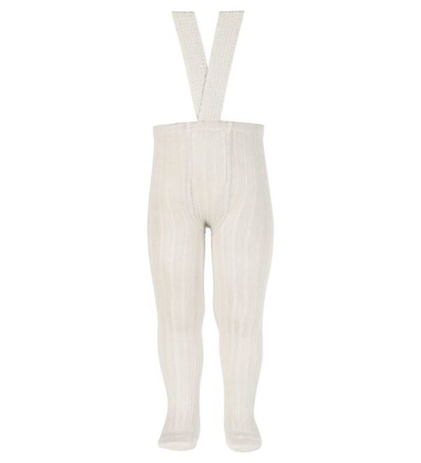 Condor Strømpebukser m. Seler - Rib - Beige