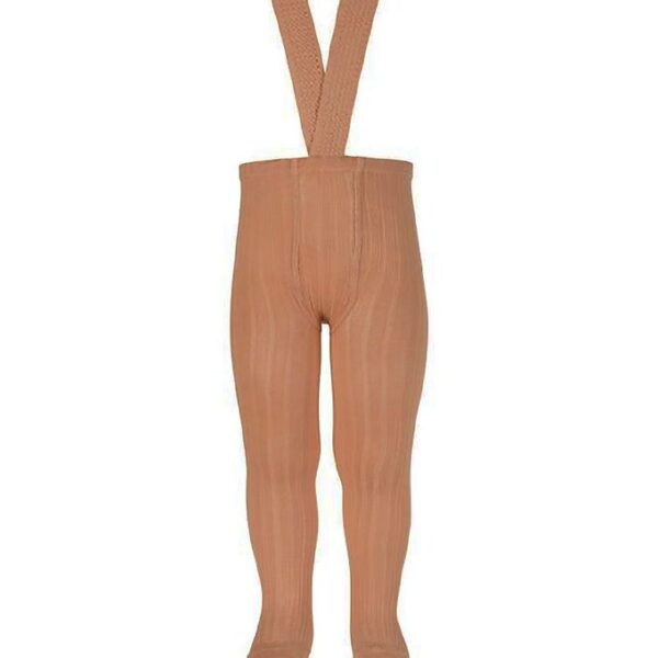 Condor Strømpebukser m. Seler - Rib - Brun Condor Strømpebukser m. Seler - Rib - Brun