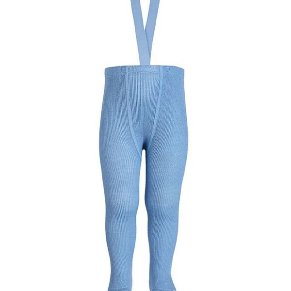 Condor Strømpebukser m. Seler - Uld - Azurblå Condor Strømpebukser m. Seler - Uld - Azurblå