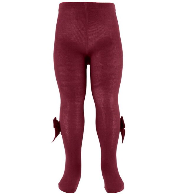 Condor Strømpebukser m. Veloursløjfe - Bordeaux Condor Strømpebukser m. Veloursløjfe - Bordeaux