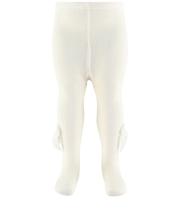 Condor Strømpebukser m. Veloursløjfe - Off White Condor Strømpebukser m. Veloursløjfe - Off White