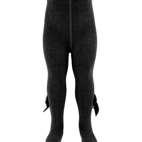 Condor Strømpebukser m. Veloursløjfe - Sort