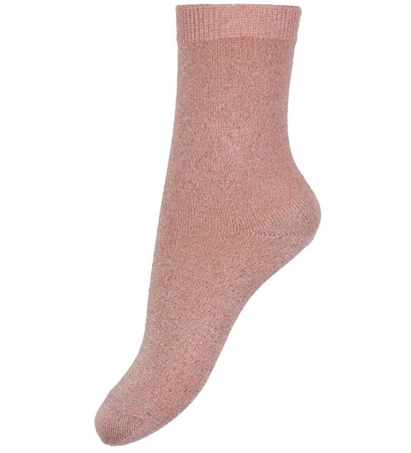 Condor Strømper - Viskose - Rosa m. Glimmer