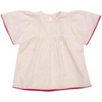 Copenhagen Colors Bluse - Dusty Rose/Cream stripe - 80 cm
