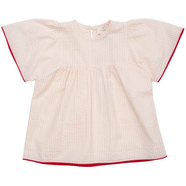 Copenhagen Colors Bluse - Dusty Rose/Cream stripe - 80 cm