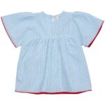 Copenhagen Colors Bluse - Sky blue/Cream stripe - 80 cm