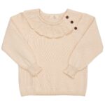 Copenhagen Colors Margueritte Strik Bluse - Cream - 80 cm