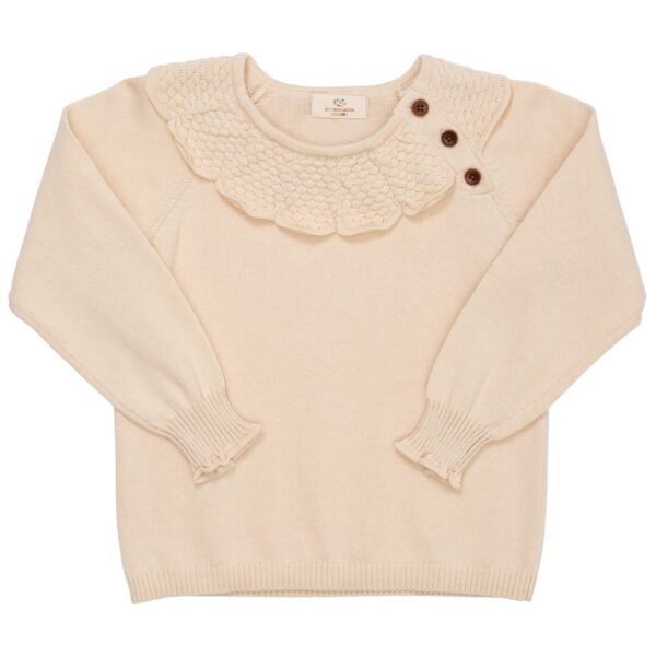 Copenhagen Colors Margueritte Strik Bluse - Cream - 80 cm