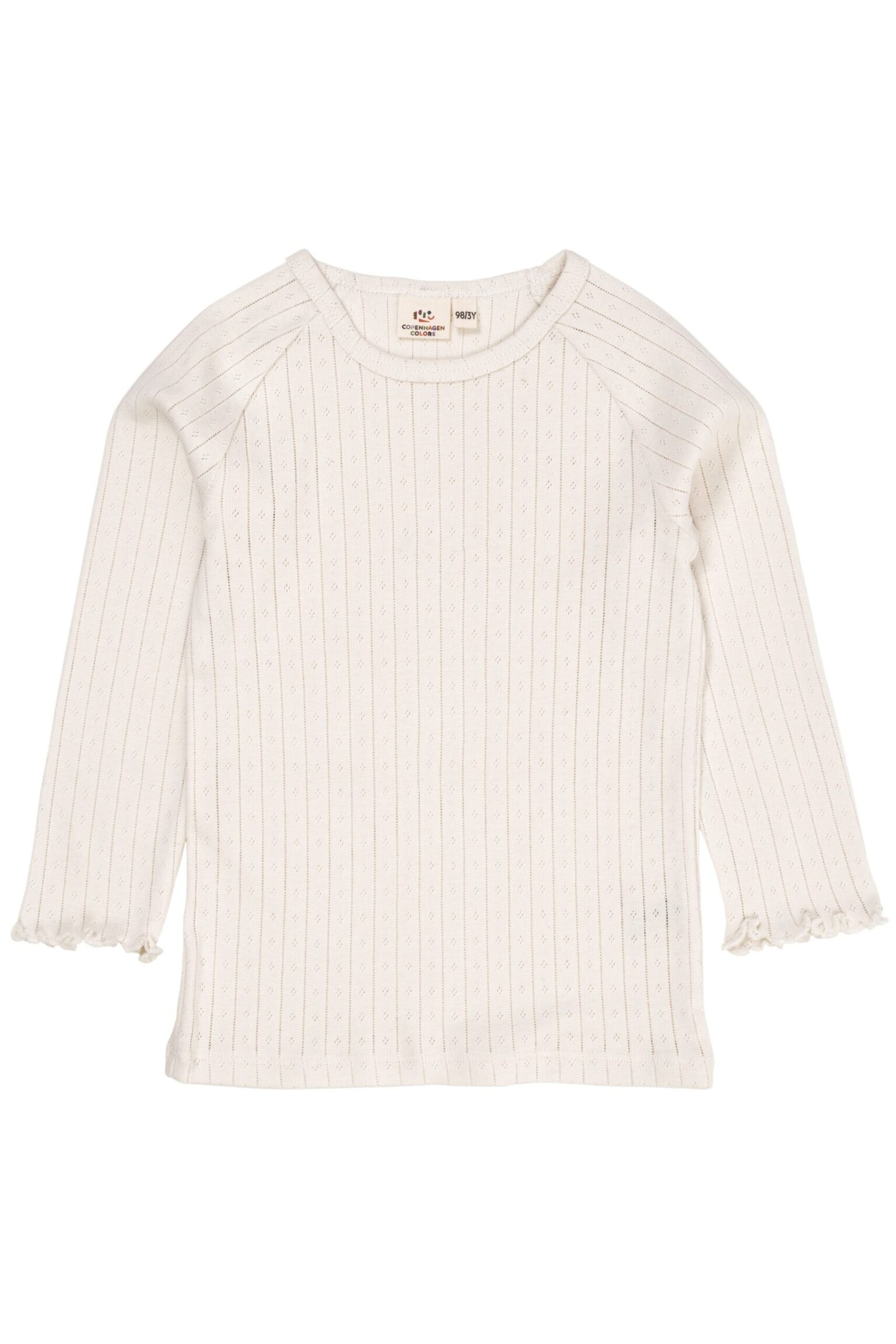 Copenhagen Colors Pointelle Bluse - Cream - 80 cm