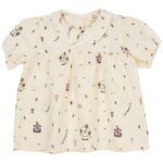 Copenhagen Colors Printet Bluse - Cream Tivoli Print - 80 cm