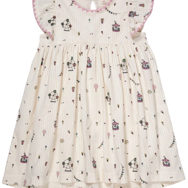 Copenhagen Colors Printet Kjole - Cream Tivoli Print - 80 cm