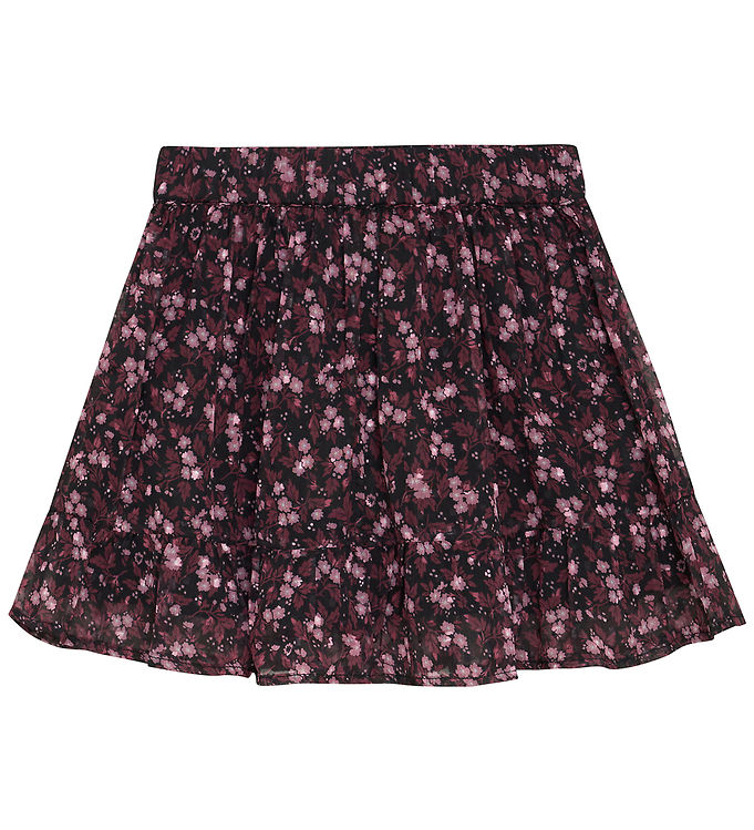 Creamie Nederdel - Flower Dobby - Sort Creamie Nederdel - Flower Dobby - Sort
