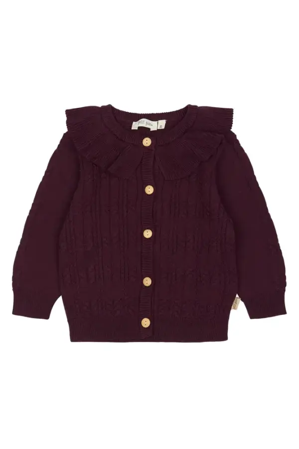 Dalia Cardigan - Dark Grape - 80