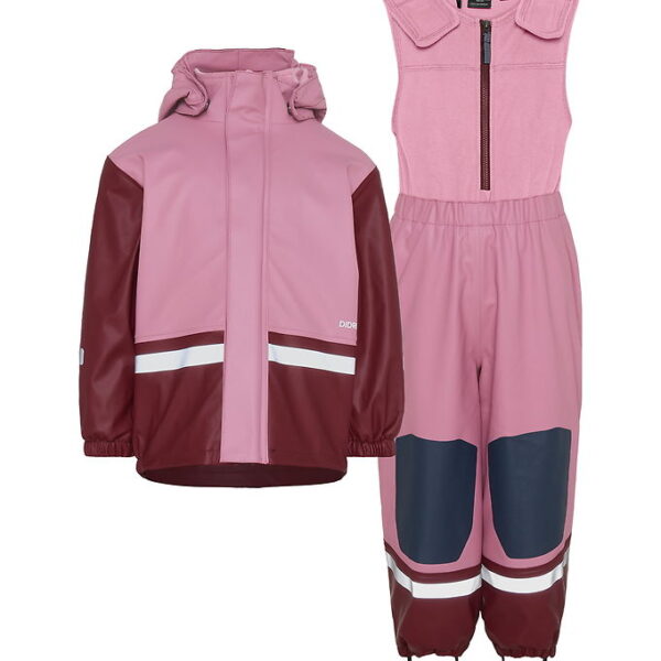 Didrikson Regntøj m. Fleece - Boardman - PU - Heather Pink