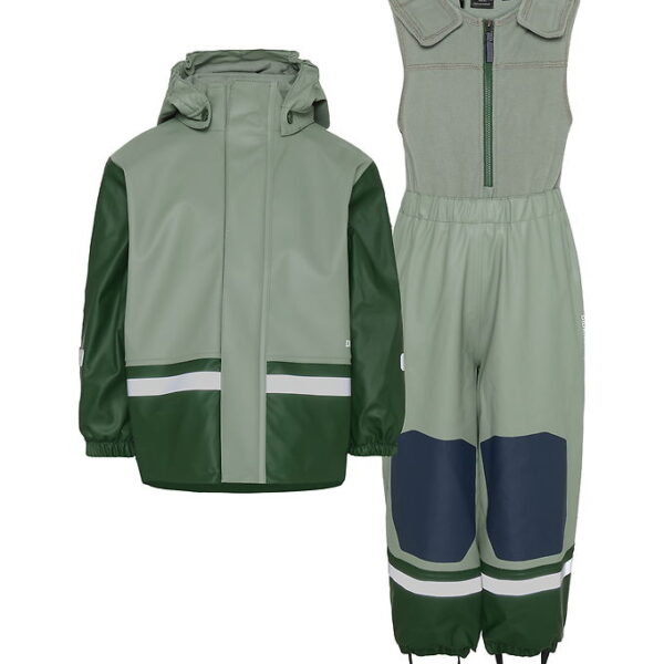 Didriksons Regntøj m. Fleece - PU - Boardman - Light Moss