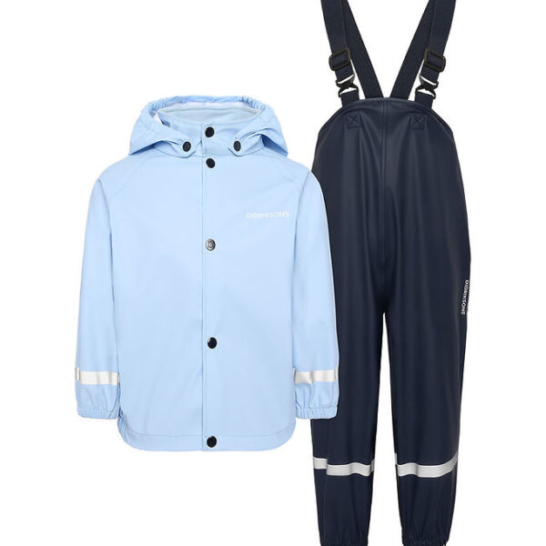 Didriksons Regntøj m. Seler - PU - Slaskeman - Light Sea Blue