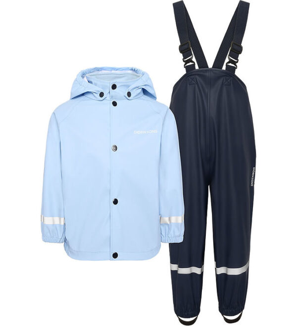 Didriksons Regntøj m. Seler - PU - Slaskeman - Light Sea Blue Didriksons Regntøj m. Seler - PU - Slaskeman - Light Sea Blue