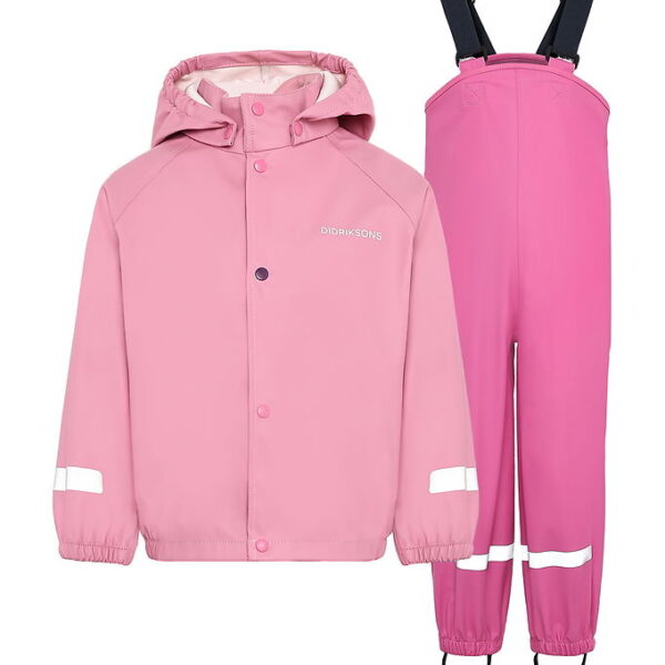 Didriksons Regntøj m. seler - PU - Slaskeman - Light Heather Pin