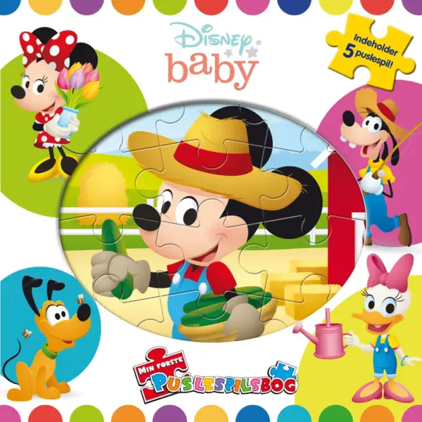 Disney Baby-Min første puslespilsbog m.5 puslespil