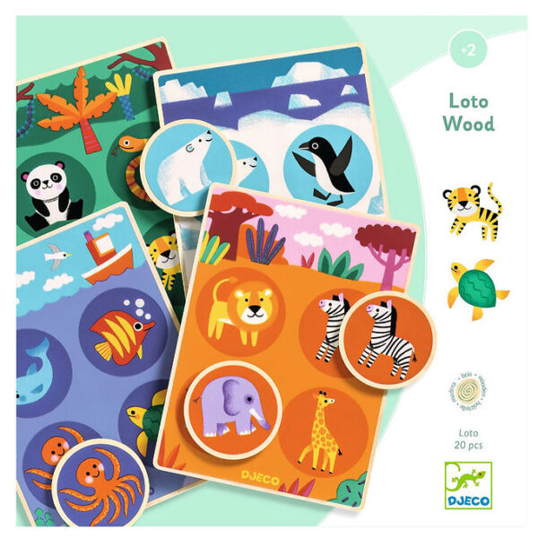 Djeco Banko - 20 Dele - Træ - Læringsspil