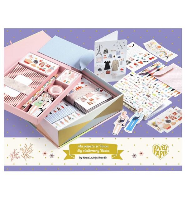 Djeco Brevpapir - 34 Dele - Tinou