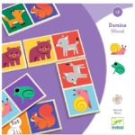 Djeco Domino - Træ - 28 Brikker - Dyr