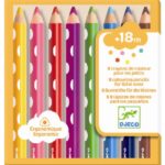 Djeco Farveblyanter - Korte - 8 stk. - Multifarvet