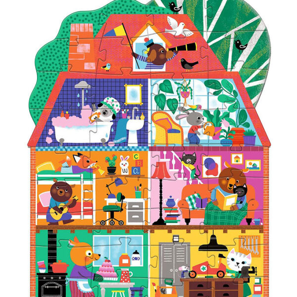 Djeco Gigant Puslespil - 36 Brikker - La Maison P'tits Copains Djeco Gigant Puslespil - 36 Brikker - La Maison P'tits Copains